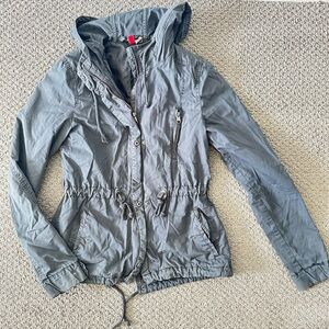 Gray Hooded Jacket